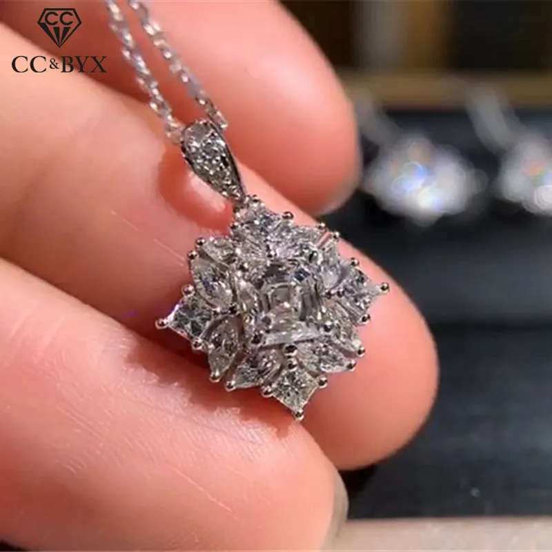 CC Necklaces Pendants For Women Creative Cubic Zirconia Alien Pendant Bridal Wedding Fine Jewelry No Chain CCN282