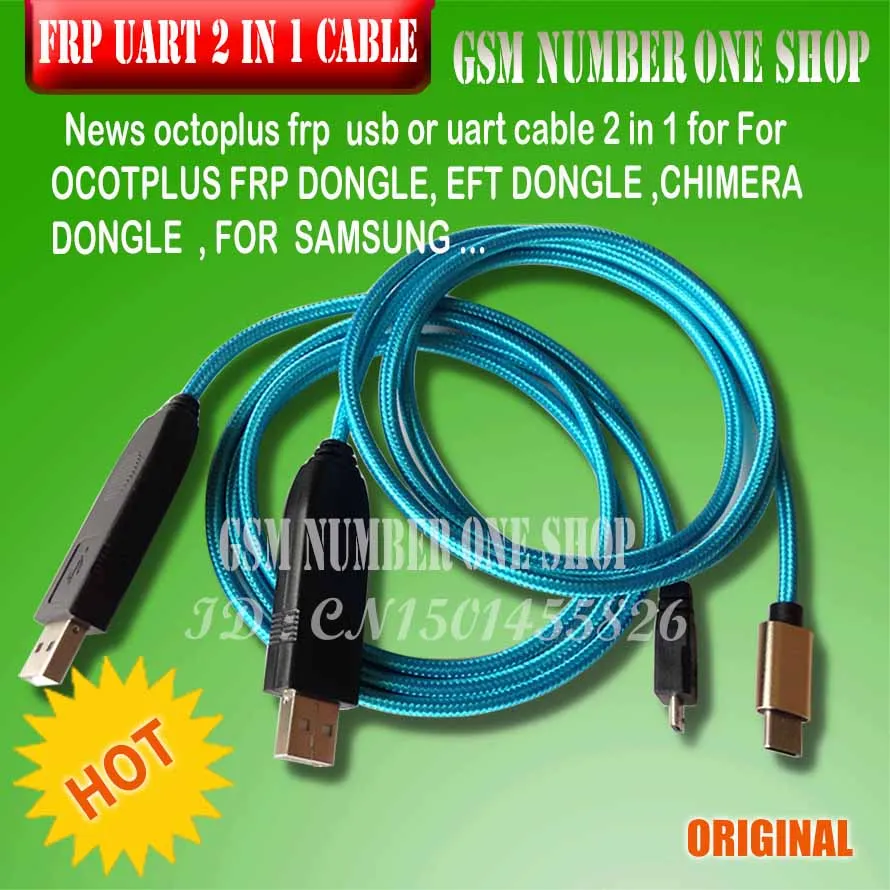 Octoplus frp usb or UART CABLE 2 in 1 Uart Cable For OCOTPLUS FRP DONGLE, EFT DONGLE ,CHIMERA DONGLE for samsung.....