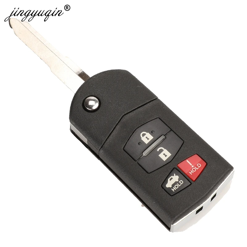 jingyuqin 3/4 Button Filp Key Case Folding Fob Car Remote Key Shell For MAZDA 3 5 6 RX-8 MX-5 Miata CX-5 CX-7 CX-9 RX-8 CX-9