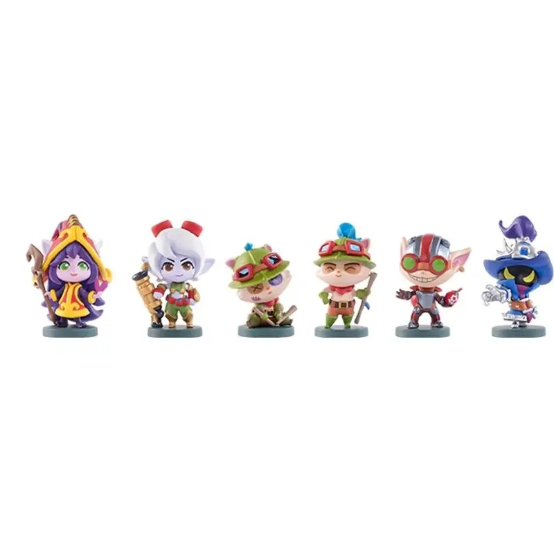 

Genuine League of Legend Yordles series mini cartoon game garage Kit Movable doll Animation ornament Model birthday gifts Kids