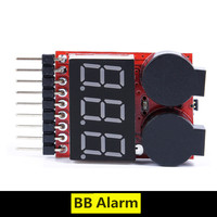 2 in 1 Digital Low Buzzer / BB Alarm 1S-8S Lipo li-on Fe RC Voltage Meter, Monitor Tester for Helicopter Battery 35% off, 1PCS