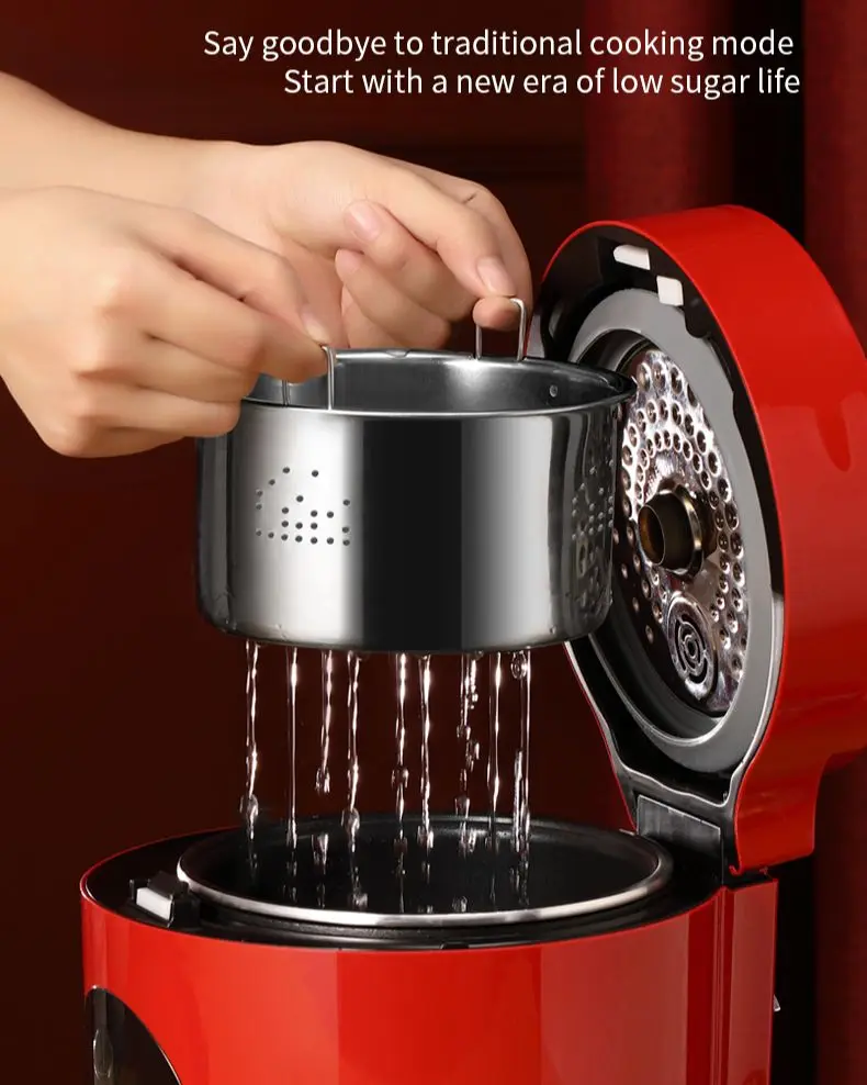 1,5 L Niedrigen Zucker Elektrische Reiskocher Intelligente Haushalts Kochen Appliance Multifunktionale Doppel Liner Lebensmittel Dampfer 220V