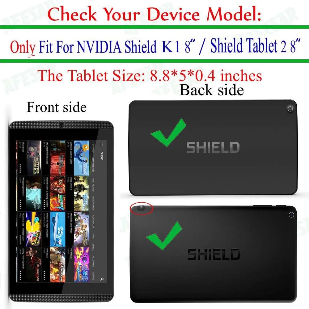 Flip PU Leather Cover Case For NVIDIA Shield K1 8''/Shield Tableet 2 8