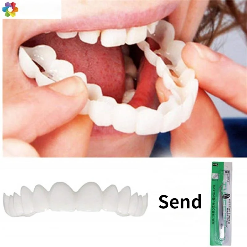 2021 New Braces Dentures Eat Simulation Beautify Teeth Fixed Protective Sleeve Cover Temporary Denture Teeth Missing Teeth