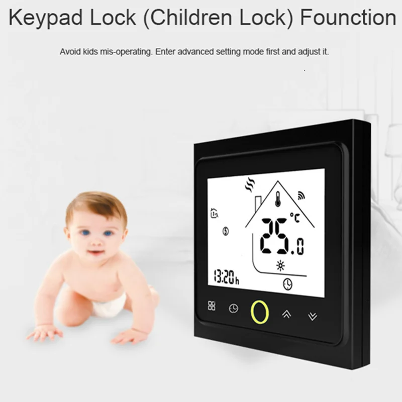 Smart Thermostat WiFi Temperature Controller Smart Life APP Remote Control for Electric Heating Works with Alexa Google Home 16A