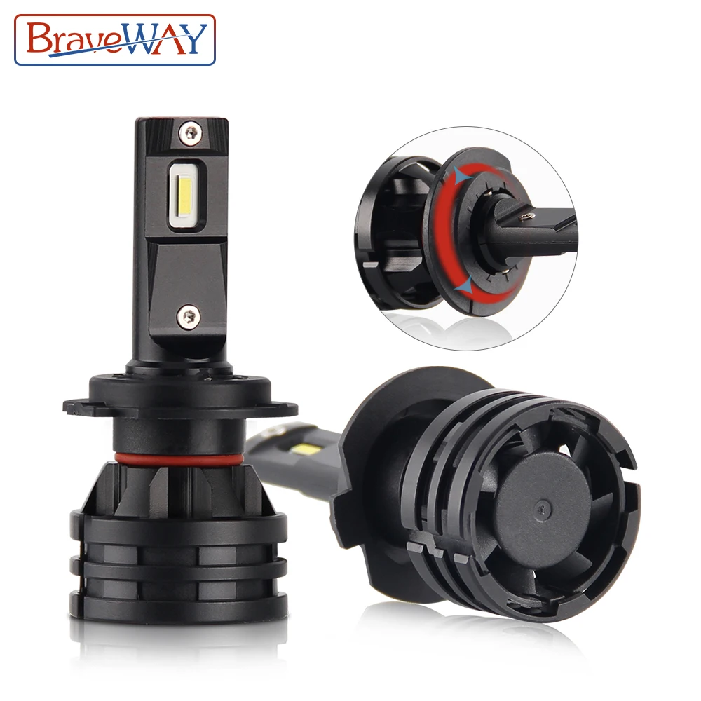 BraveWay 16000LM 6500K 12V H1 H4 H7 H11 9005 HB3 9006 HB4 LED Car Headlight Bulbs Auto LED Bulbs LED Lights for Motorcycle