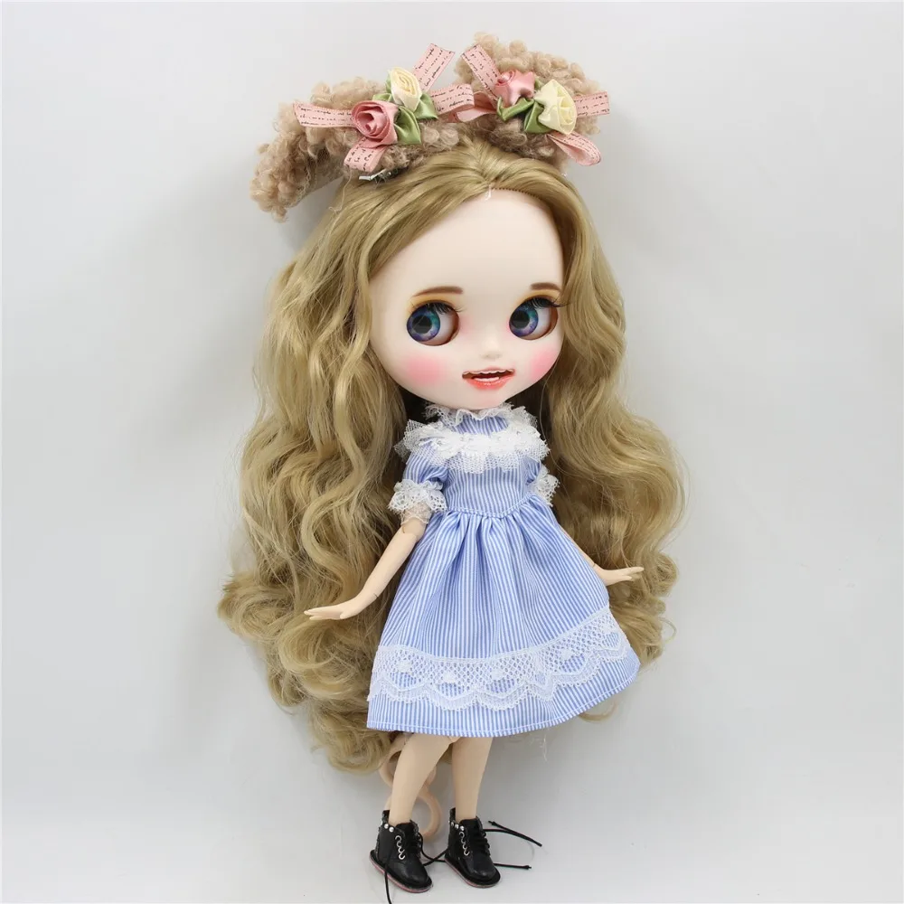 ICY DBS Blyth doll joint body green gray dress suspender skirt blue clothes Casual outfits girls clothes