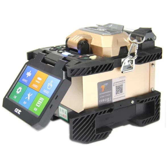 English Menu AV6481 Optical Splicing Machine FTTH Optical Fiber Fusion Splicer 4 motors