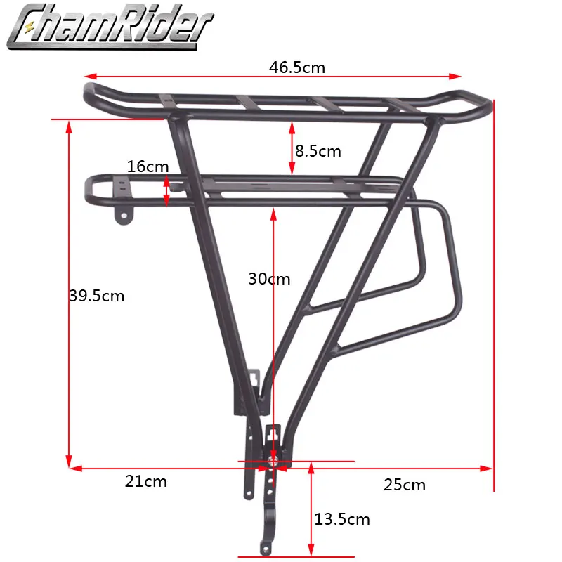 48V ebike battery case 36V 52V  Electric bike battery box 5V USB Double Layer luggage rack 10S10P 13S9P 14S8P 16S7P 20S5P