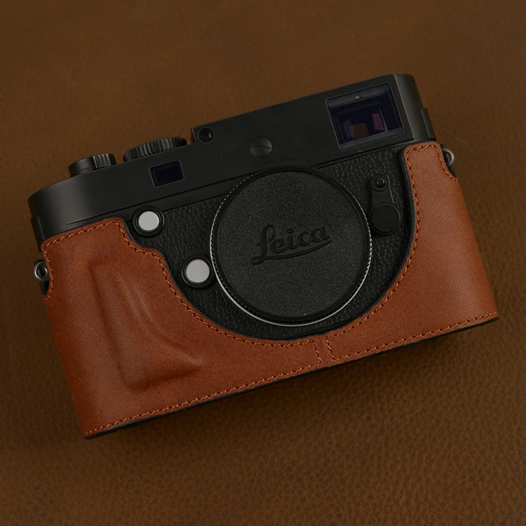 Handmade Genuine Leather Camera case Video Half Bag For Leica M240-P M240 M262 M246 TYP246 MM M-D ME and Battery port