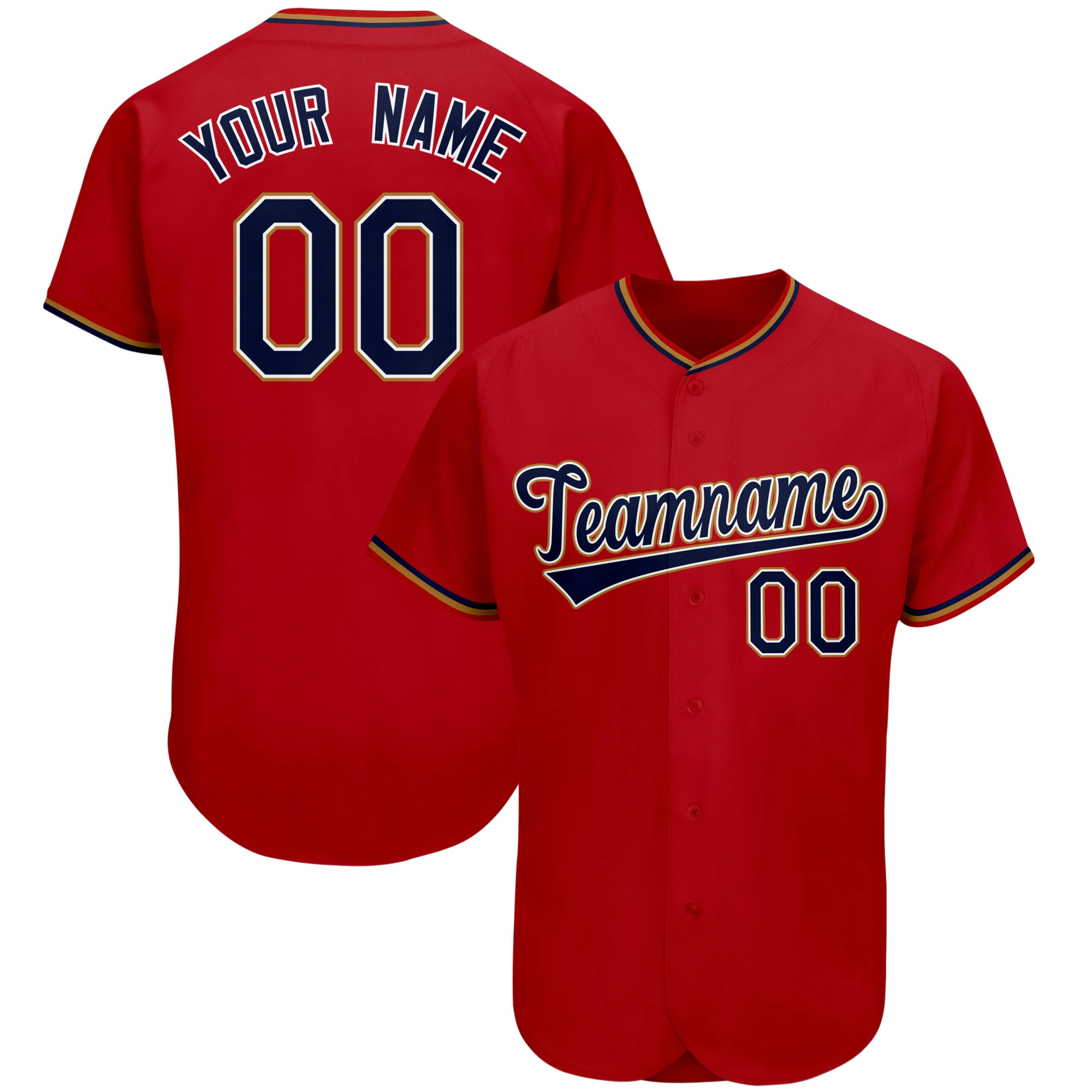 Customized Baseball Jersey Training Athlete's Sportwear Name&Number Printed Any Color Button down Shirts for Men/Women/Youth