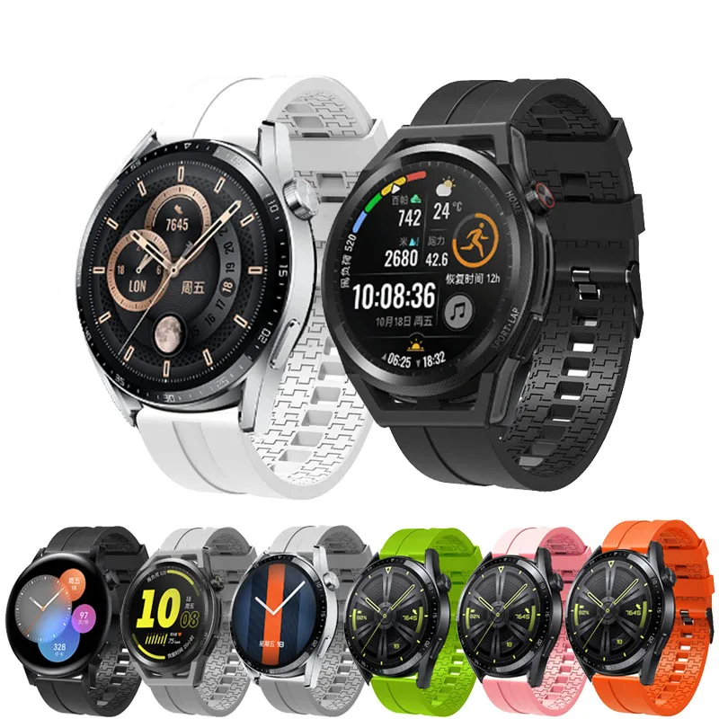 Correa de silicona para HUAWEI Watch GT 3, pulsera verde de 22mm, 20mm, 42mm, GT2, 46mm, gt3 Pro, 2e