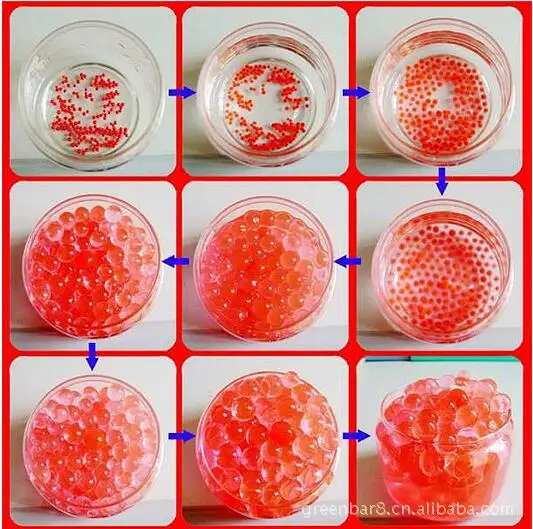 5 bags (600pcs)Crystal Soil Hydrogel Gel Polymer Water Beads Flower/Wedding/Decoration Maison Growing Water Balls Big Home Decor