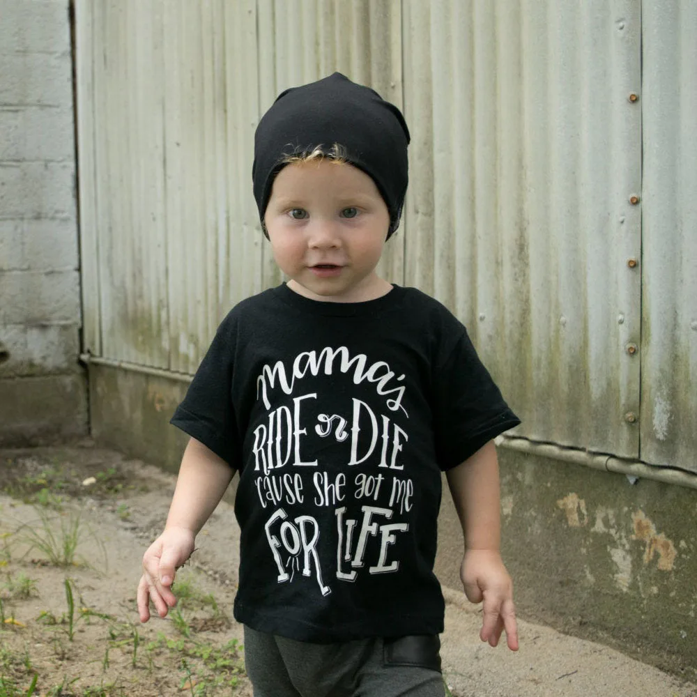 

Mama's Ride or Die Toddler Shirt Hipster Graphic Tee Trendy Kids Clothes Baby Boy Clothes Girl Casual Fashion Tops Tee Wear