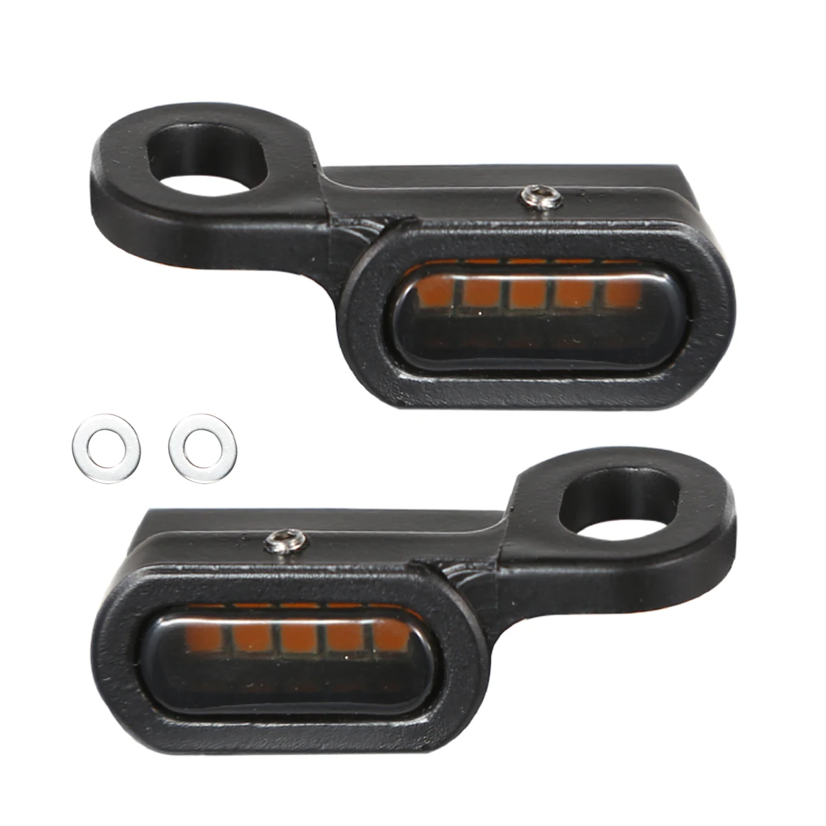 2X Motorcycle LED Turn Signal Indicators Amber Small Lamp White Running Light For Harley Sportster XL 48 72 1200 883 04-21