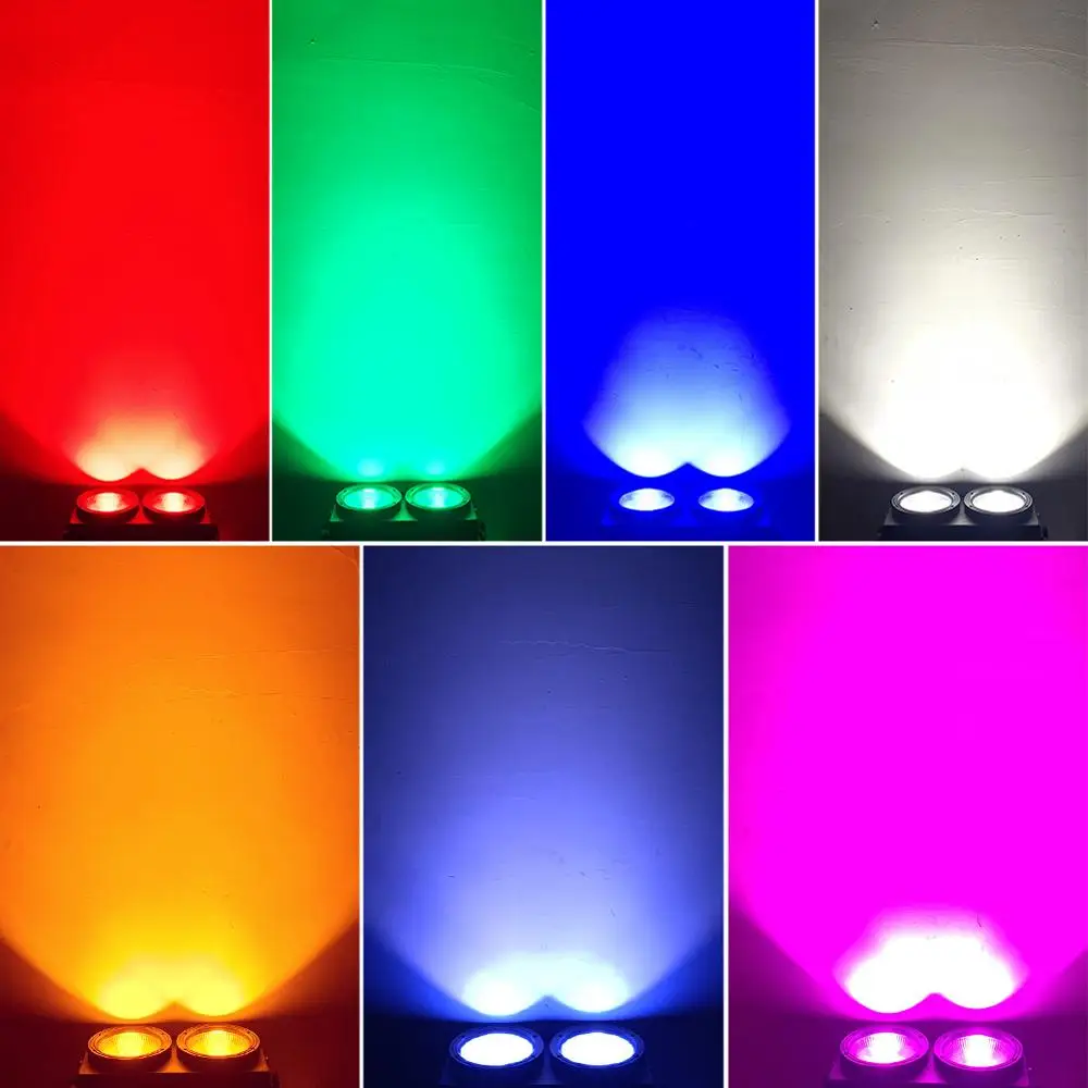 2x100W Led COB Par Lights 200W Led RGBWA UV 6IN1 Warm Audience Blinder Lights Led Strobe Wash Disco Dj Light Wedding Party Bar