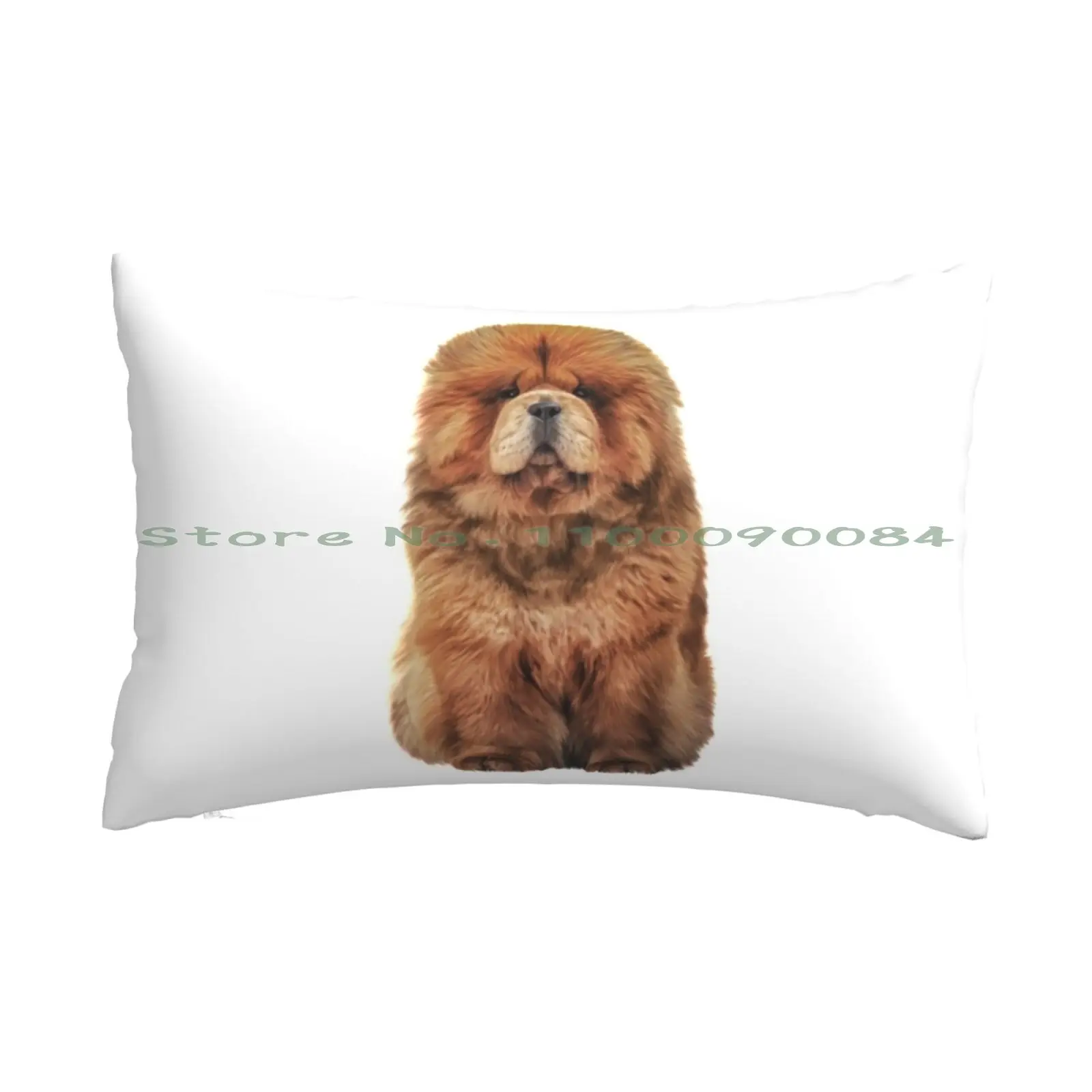 Drawing Dog Chow Chow Pillow Case 20x30 50*75 Sofa Bedroom Doggy Pet Animals Fauna Nature Canine Breed Portrait Graphics Hand