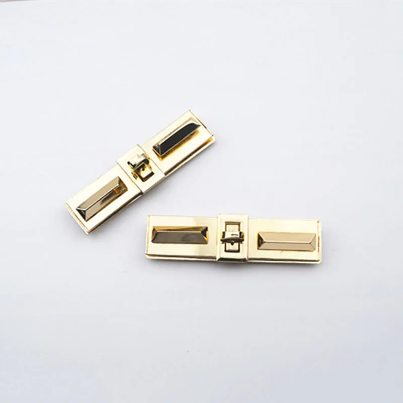 1pcs Metal Turn Lock Rectangle Fashion Durable Lock For DIY Handbag Bag Purse Luggage Hardware Closure Bag Parts Accessories