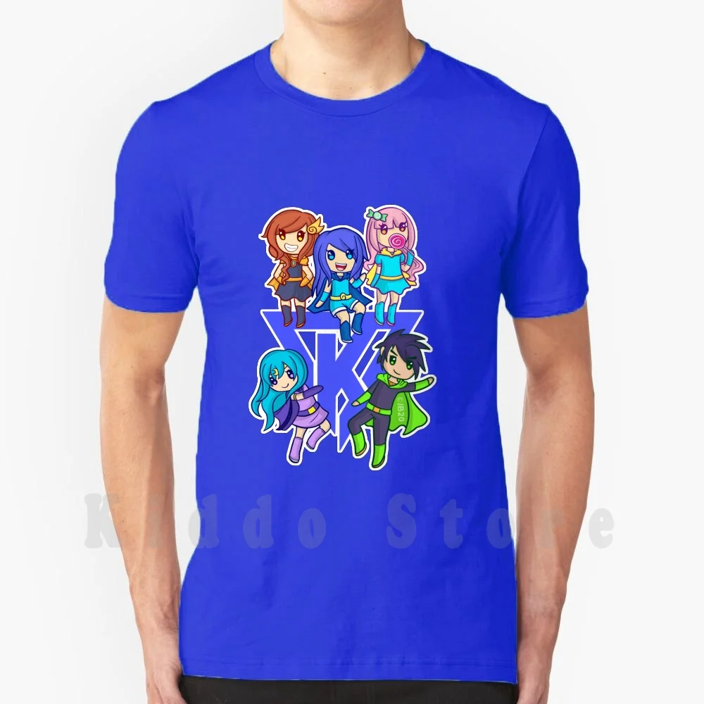 Krew Blue T Shirt Cotton Men DIY Print Cool Tee Itsfunneh Funneh Krew Krew Fam Funneh Itsfunneh Krew Krew Fam Piggy Piggy