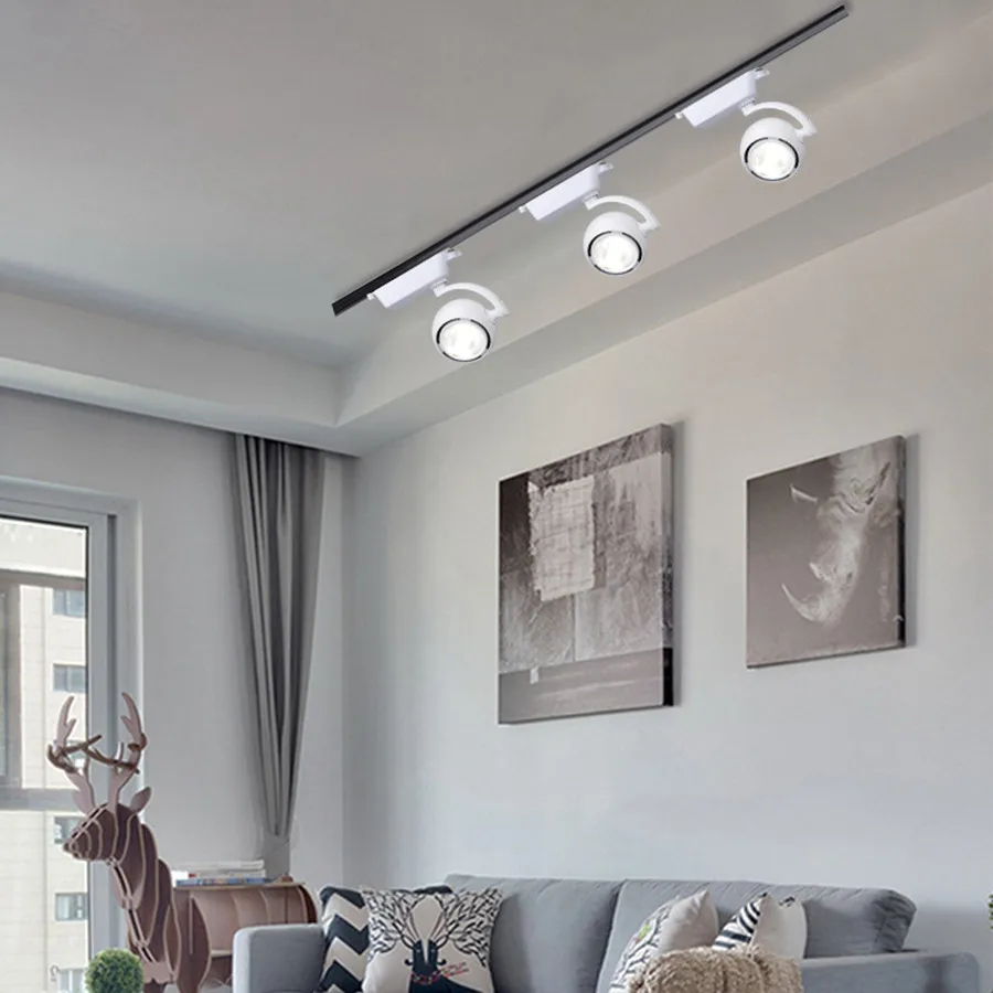 20/25W Modern LED Track Spotlight Adjustable Restaurant Clothe Shop Background LED Ceiling Rail Track Spotlight