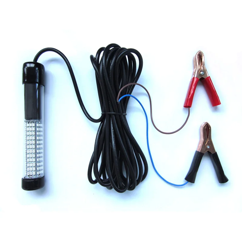 10.8W DC 12V 180 LED 5M Wire Green White Blue Yellow IP68 LED Fish Attracting Bait Submersible Underwater Fishing Light