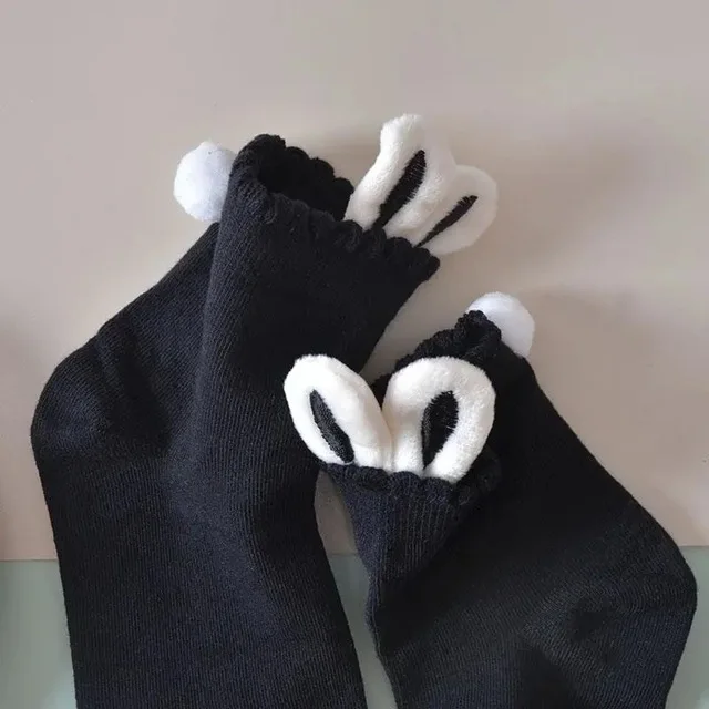 socks animal ears Bunny Ears Warm Ladies Floor Sock Coral Half Velvet High Quality Women's Socks