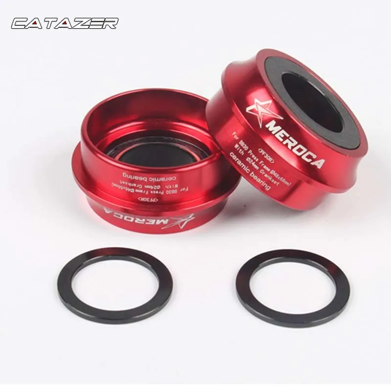 

Bicycle Press-Fit Bottom Bracket 7075AL CNC BB30/PF30 68mm Road Mountain Bike Axis GXP 24mm/22mm Ceramic Bearing 68mm