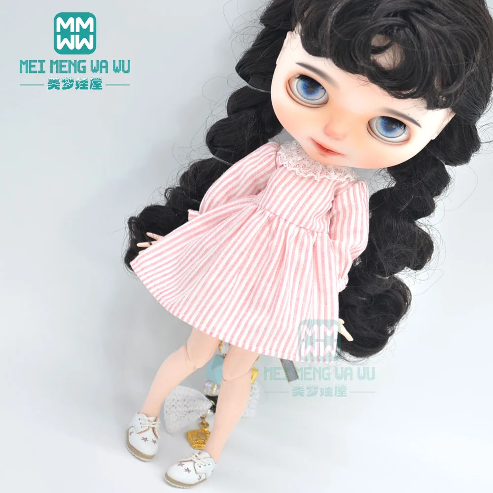 30cm Blyth Doll Clothes Fashion Striped skirt, retro dress Toys Gift