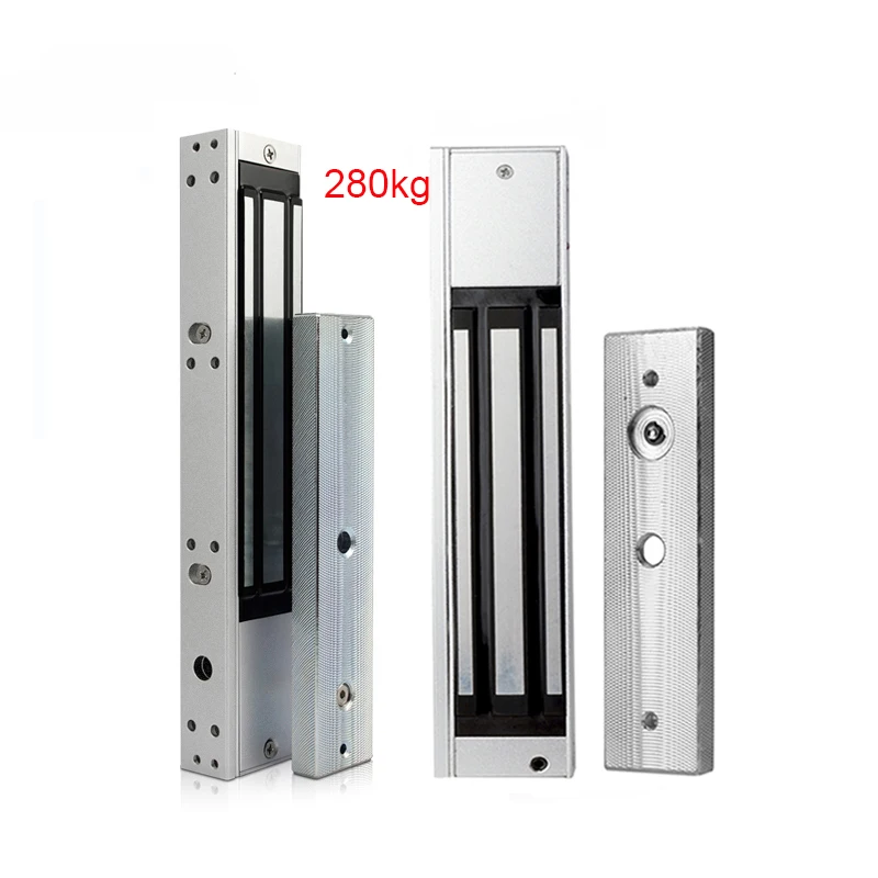 DC12V/ 24V Single Door Electromagnetic Lock 280KG 600lbs Magnetic Lock Holding Force Access Control lock Electric Door Lock