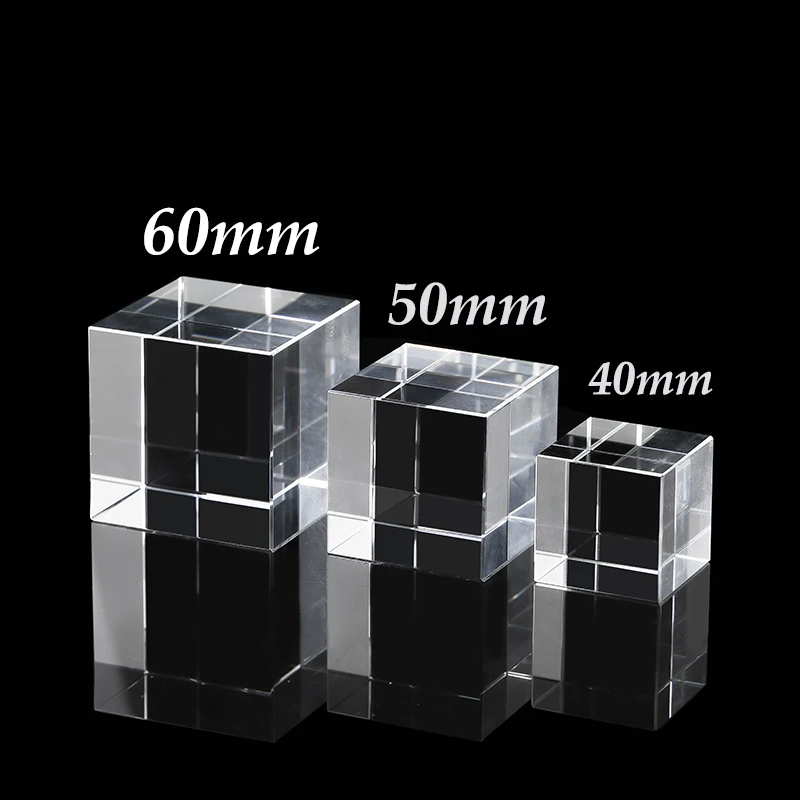 High Quality Transparent Clear Crystal Cube Paperweight DIY Glass Blank for Engraving