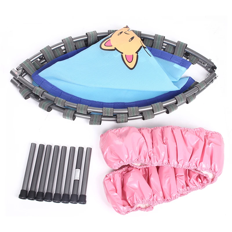 48 Inch Mini Foldable Rebounder Fitness Trampoline with Adjustable Handrail