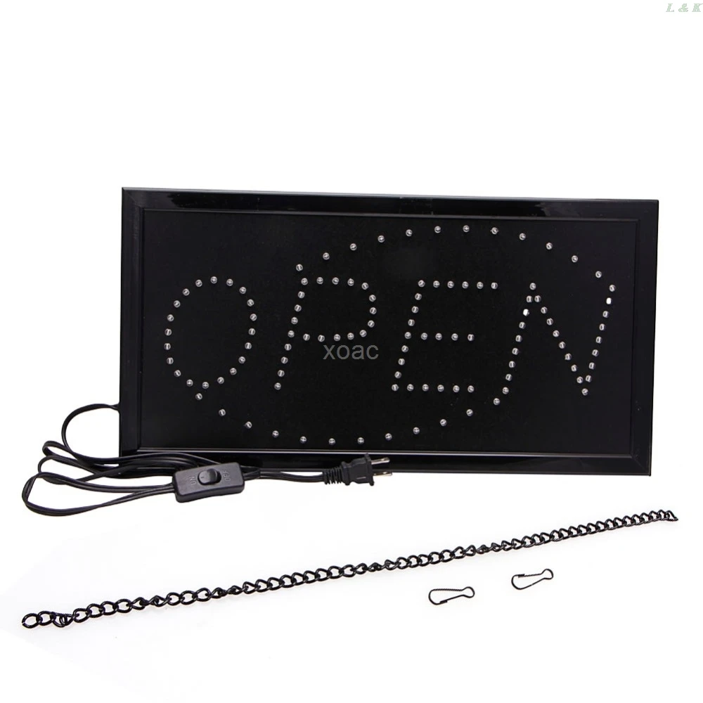 Bright Animated Motion Running Neon LED Business Store Shop OPEN Sign with Switch US plug  M04 dropship