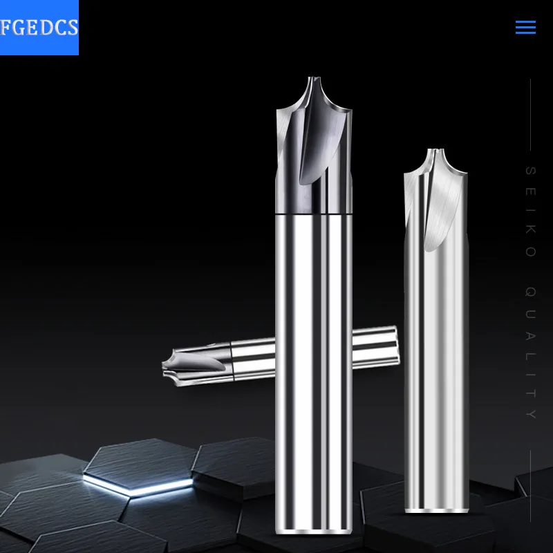 Carbide Tungsten Steel Inner R Milling Cutter Arc R Angle Aluminum End Mill/Coating Chamfering Reverse R Cutter R0.3-R6 2/4Flute