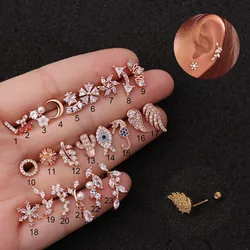 Fashion Hippocampus Cartilage Earring Stainless Steel Tiny Tragus Helix Rook Ear Piercing Jewelry