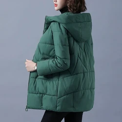 Parka longue à capuche rembourrée en coton pour femmes, veste d'hiver chaude, manteau épais pour femmes, vêtements d'extérieur M-4XL, 2023 Nouveau