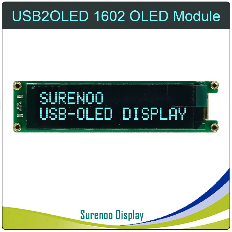 LCD2USB 1602 16X2 162 USB OLED Display LCD Module Screen Panel USB2LCD USB2OLED support AIDA64 for DIY PC