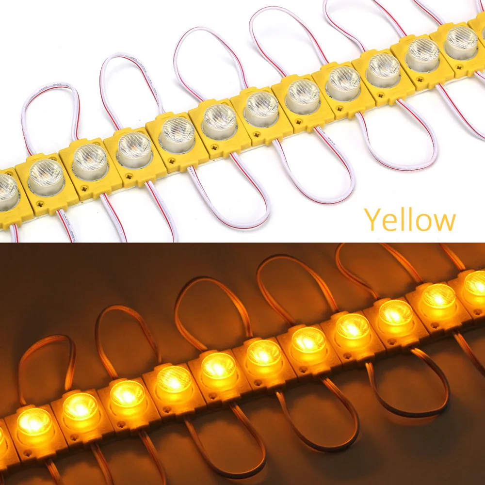 10 Stück LED-Streifenmodul, 12 V, COB-Licht mit Linse, Werbedesign, Schild, Hintergrundbeleuchtung, Shop-Banner, wasserdicht, Weiß, Rot, Grün, Blau – Detail 4