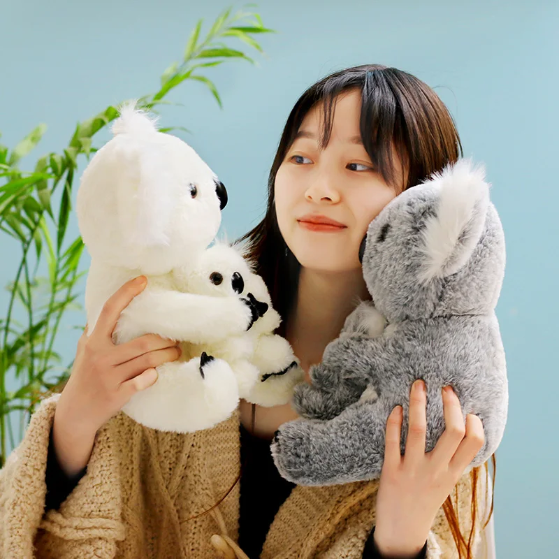 Big Soft Koalas Bear Plush Toys Adventure Koala Doll Kawaii Simulation Mother Kids Koalas Birthday Christmas Gift For Kids Baby