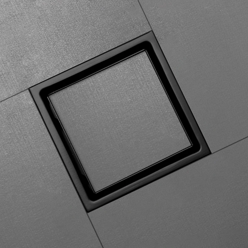 Hidden Type Square Tile Insert Floor Waste Grates Shower Drain 304 Stainless Steel Balcony Bath Corner Deodorant Floor Drain