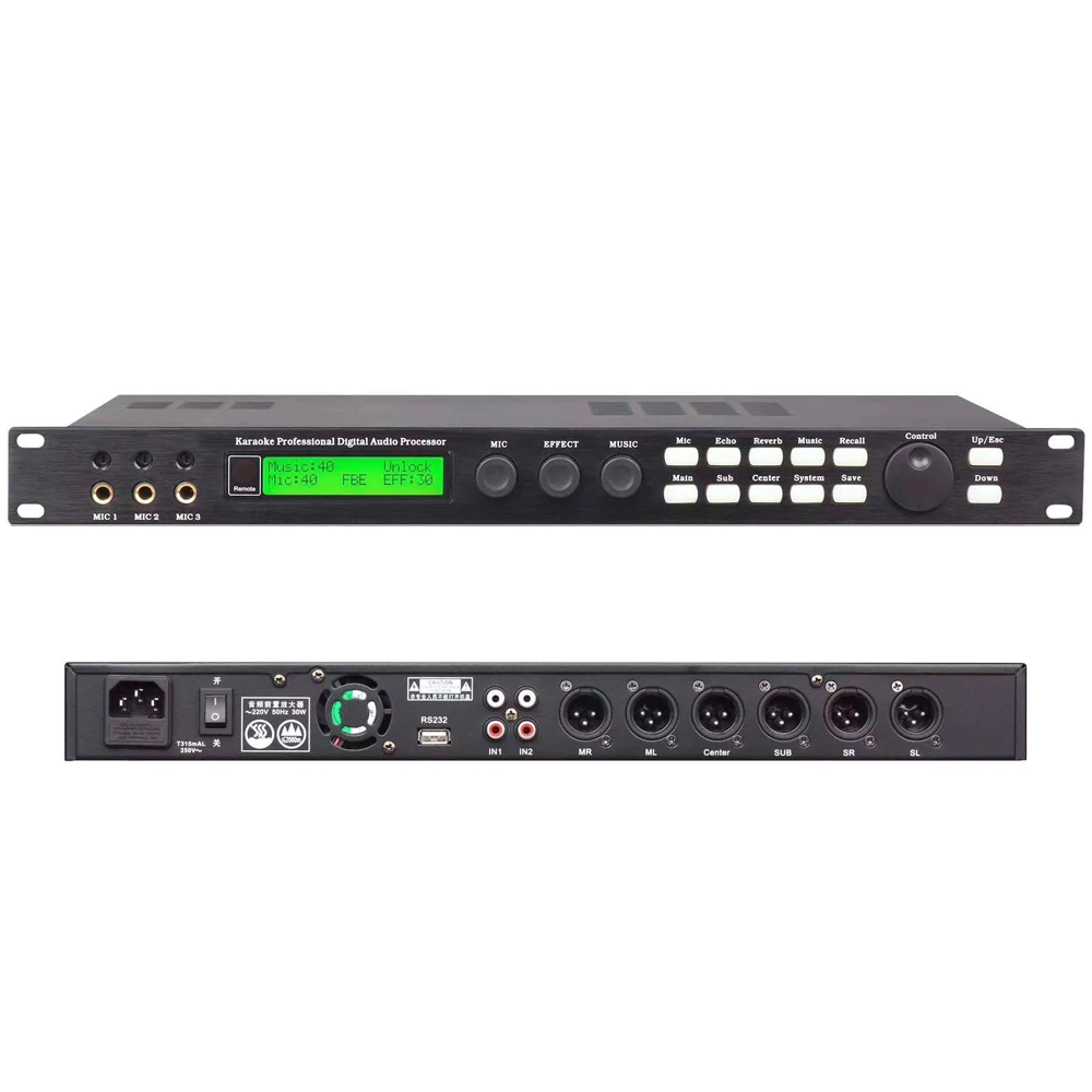 Host Koop Digitale Draadloze Wird Karaoke Conferentie Stage Microfoon Effector Vst Directx Signaal Verwerking 3 Kanaals Ingang RS232