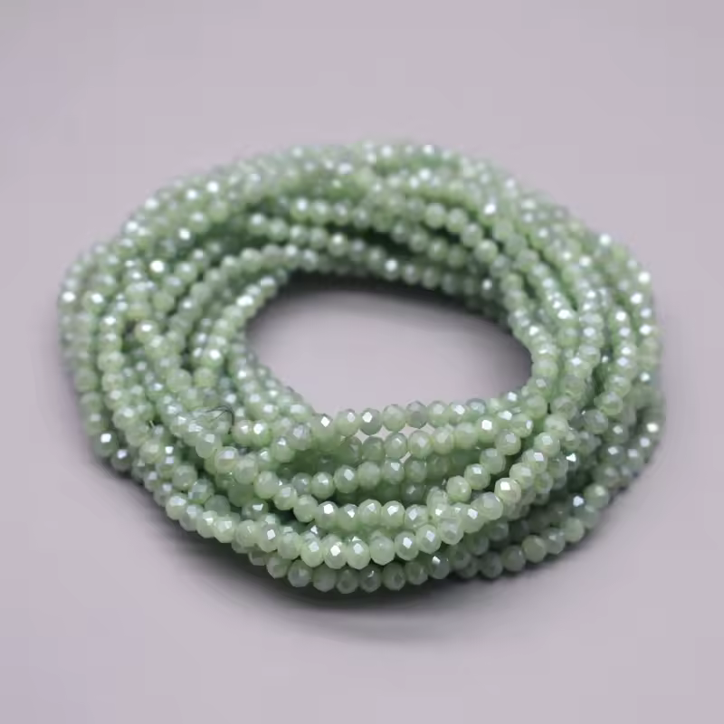 Yanqi 2 3 4mm Rondell Austria Faceted Crystal Beads Round Glass Beads Loose Spacer Beads for Jewelry Making DIY - Image 15