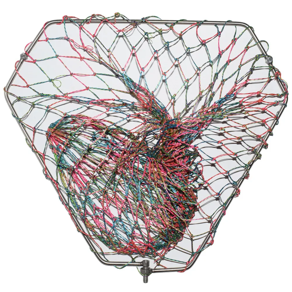 

Sloid Ring Tuck Net Head Length 40cm-60cm Stainless Steel Brail Net Fishing Gear Strong Nylon Durable Network Outdoor Fishing