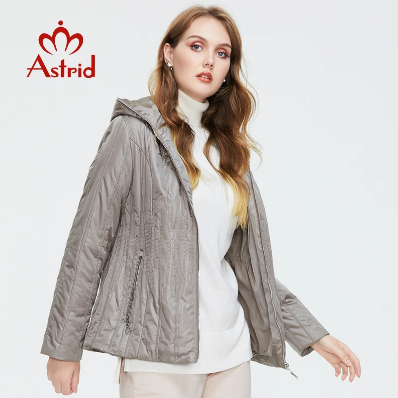 Astrid women's winter down jackets plus size Short Slim Cotton female Parkas Hooded fashion Zipper Quilted coat women AM-7546