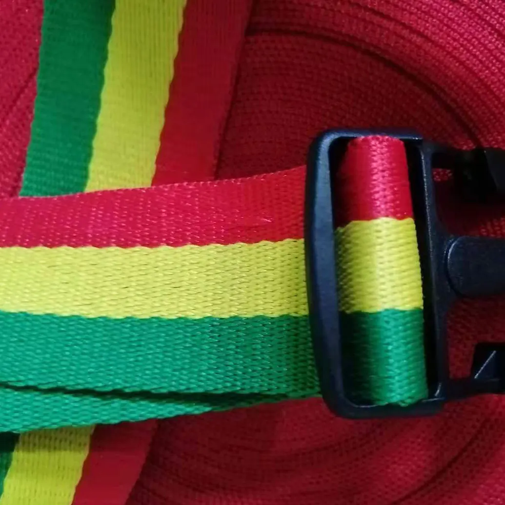 3M/Lot Thickened 25mm 38mm Brazil\'s Style Twill Webbing Red Yellow Green Striped Polyester Strap for Bag DIY Clothing Belt