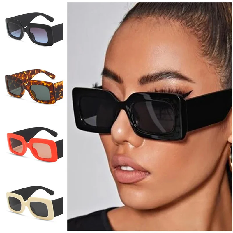 

Brand Designer Sunglasses Fashion Women Sun Glases Anti-UV Spectacles Patchwork Color Eyeglasses Rectangle Adumbral Goggle A++