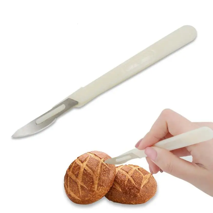 Herramientas para cortar pan, raspador de panadería, cuchillo/rebanador/cortador de masa, puntuación de pan, cojo con cuchillas y cubierta, herramientas de pastelería para hornear