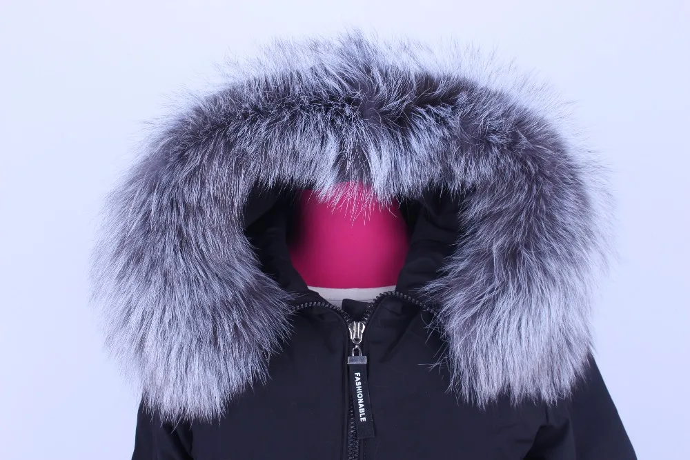 Linhaoshengyue-Silver Fox Fur Straight Collar, 70 Long