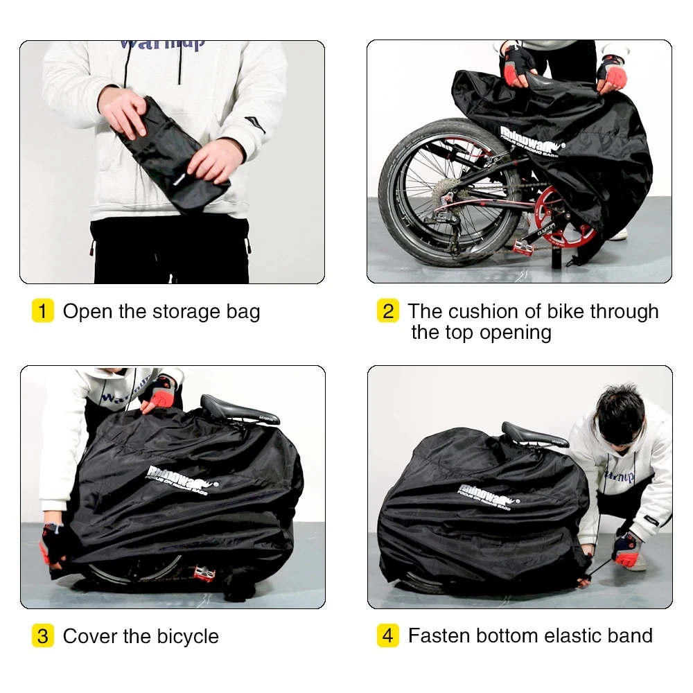 Rhinowalk 16inch 22inch Folding Bike Storage Bag Lightweight  Bicycle Dust Cover Folding Scooter Carry Bag for Car Train Travel