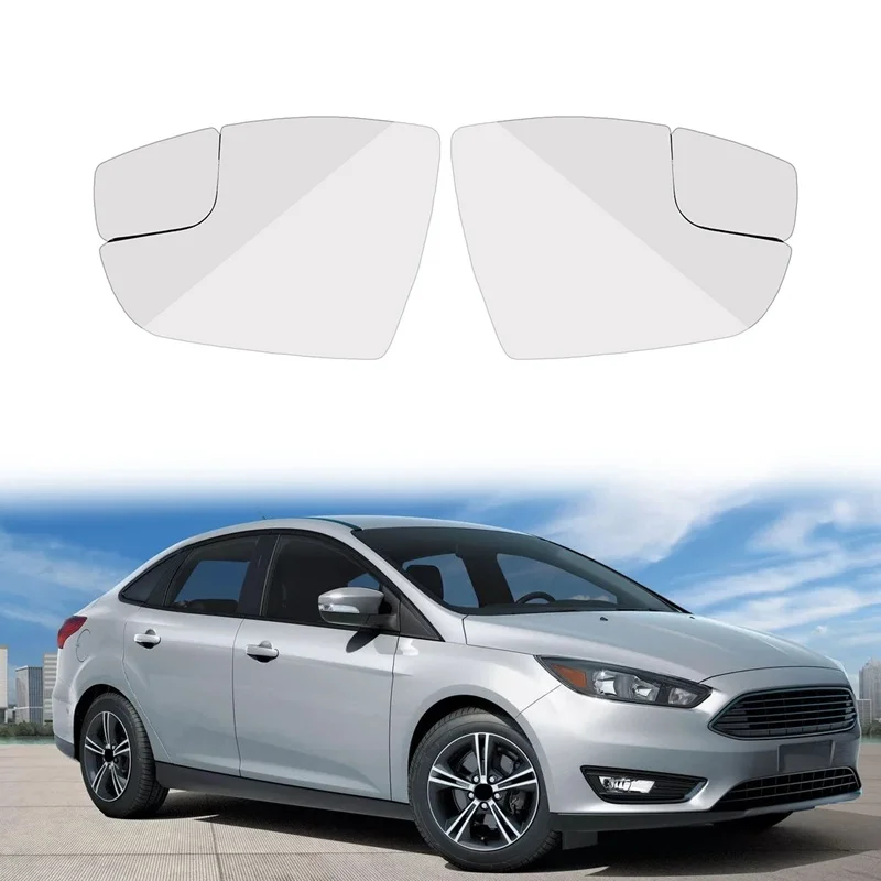 Car Front Left Right Heated Side Door Wing Rear View Mirror Lens Glass for Ford Focus 2012-2018 US Model