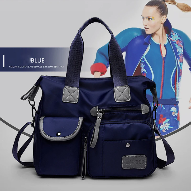 Nylon Handtasche Frauen Große Kapazität Schulter Tasche Wasserdichte Messenger Taschen Casual Dame Umhängetasche Multifunktions Shopping Totes – Detail 14